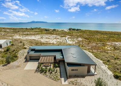 drone photography house. beach house, northland, ocean view, high end beach house